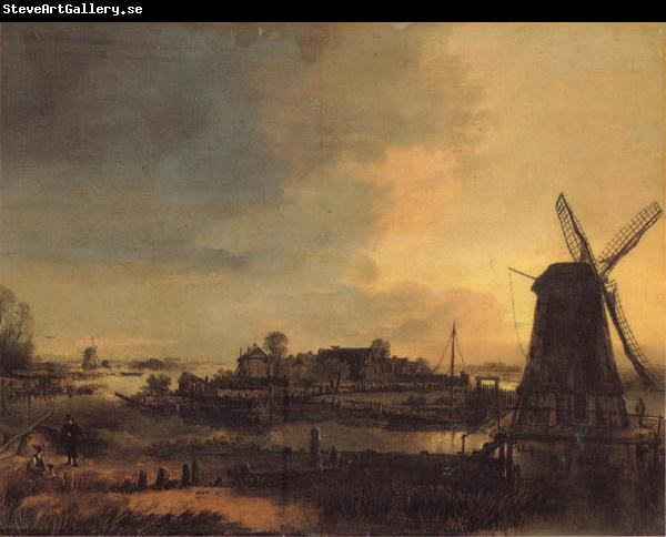 Aert van der Neer Landscape with a Mill